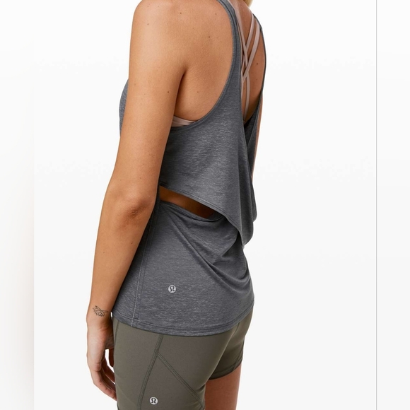 Lululemon Reenergized 2-in-1 Tank Solar Grey / Muse size 4 - Picture 2 of 13